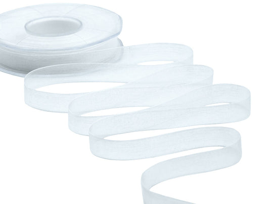 organza 15 mm bianco ottico