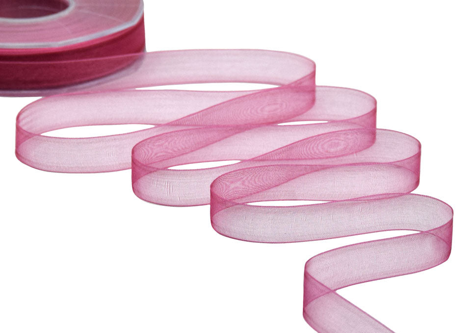 organza 15 mm fuxia peonia