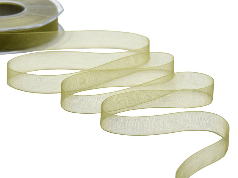 organza 15 mm verde muschio