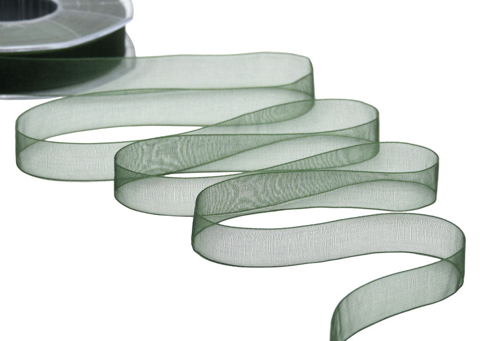 organza 15 mm verde inglese