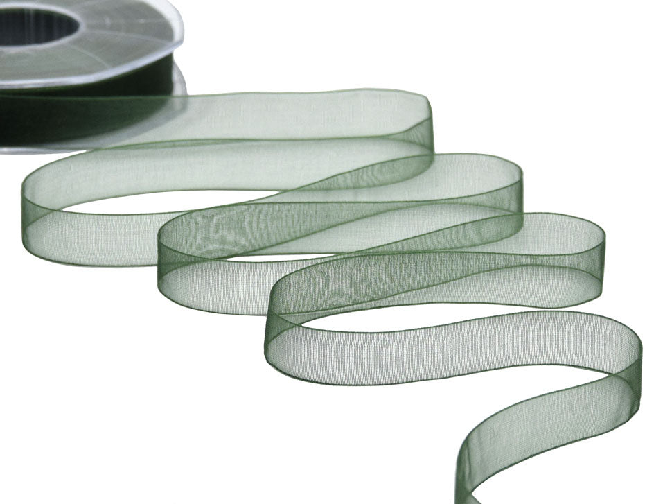 organza 15 mm verde inglese