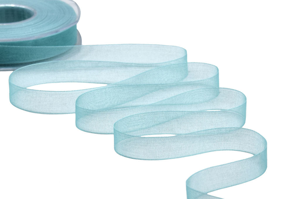 organza 15 mm verde acqua marina