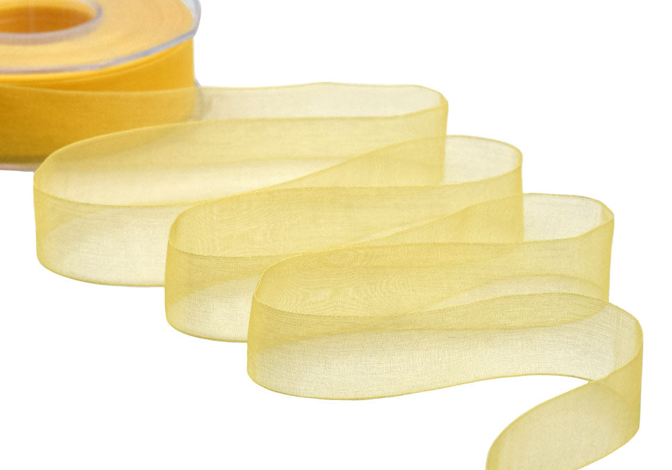 organza 25 mm giallo sole