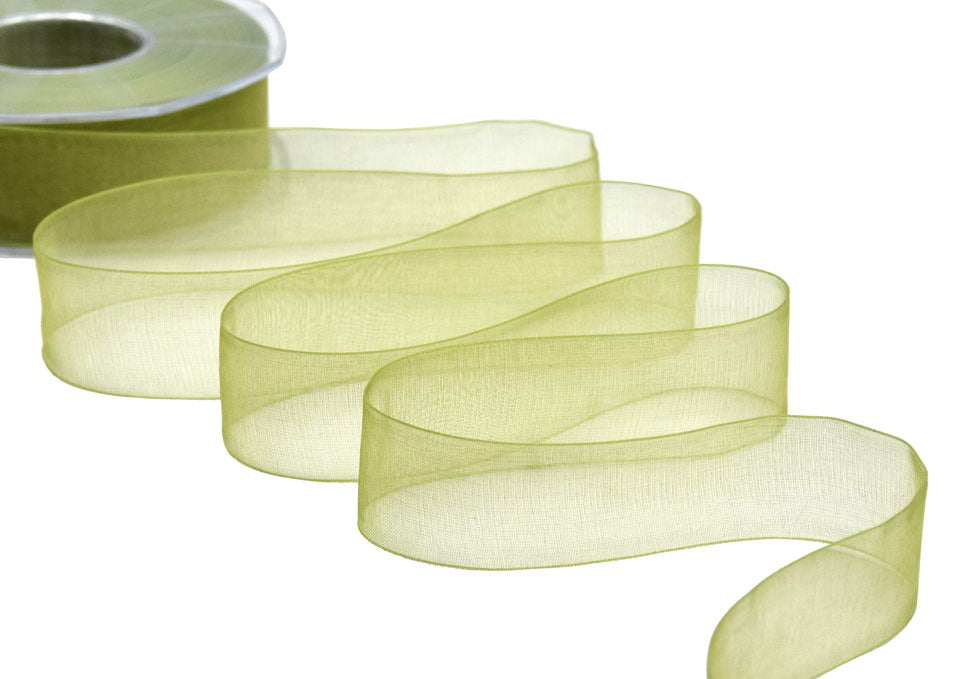 organza 25 mm verde pistacchio
