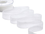 organza 25 mm bianco ottico