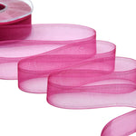organza 25 mm fuxia peonia