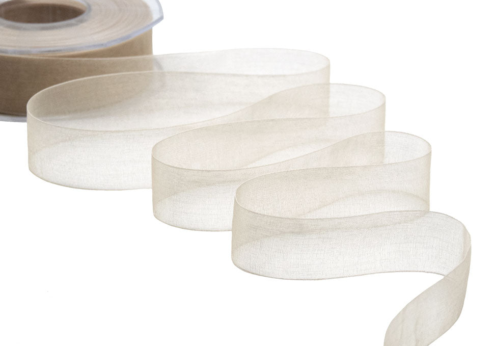 organza 25 mm beige