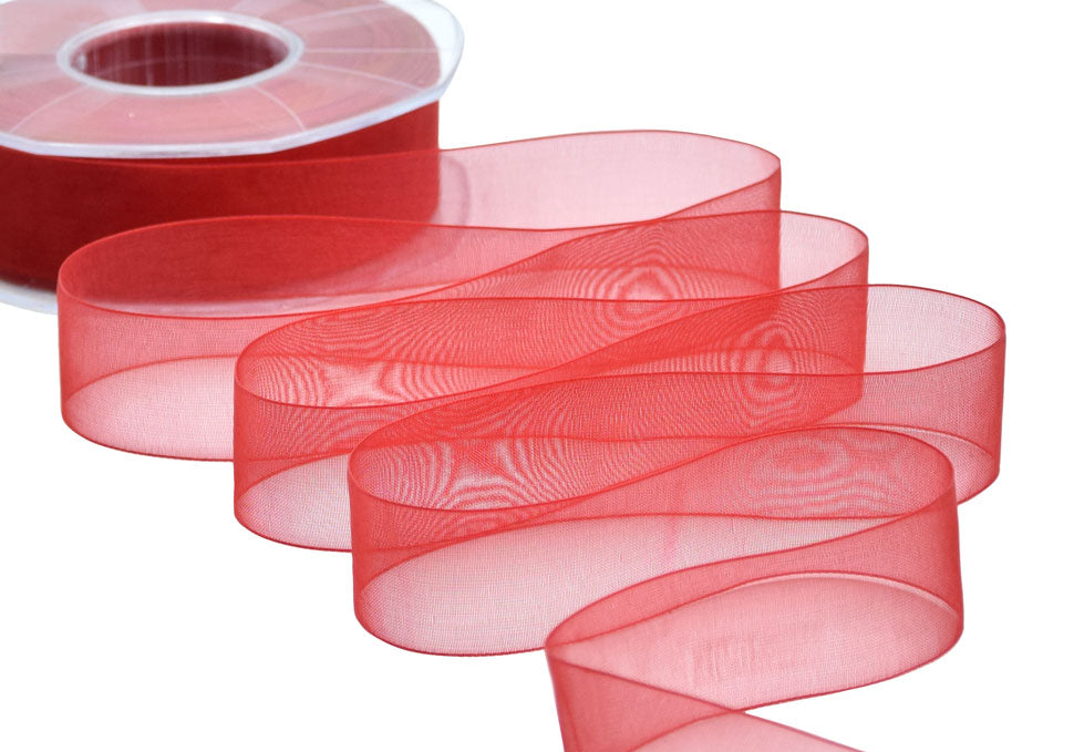organza 25 mm rosso