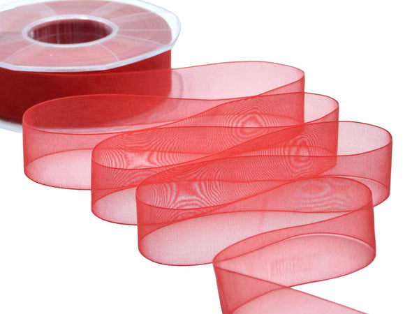 organza 25 mm rosso