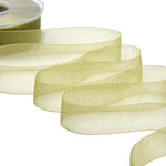 organza 25 mm verde muschio