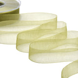 organza 25 mm verde muschio