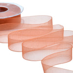 organza 25 mm arancio pesca
