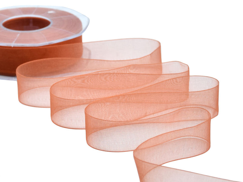 organza 25 mm arancio pesca