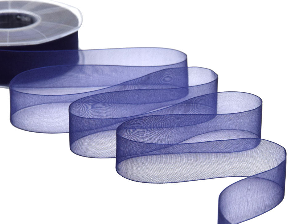 organza 25 mm blu scuro