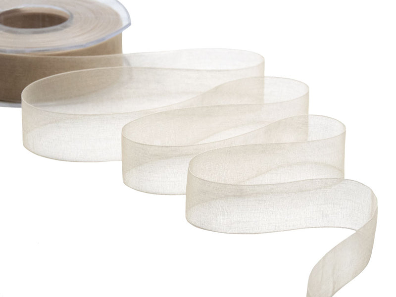 Organza 25mm Beige