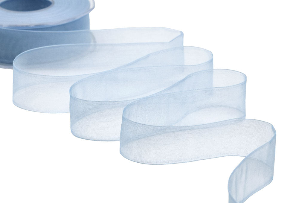 organza 25 mm azzurro baby