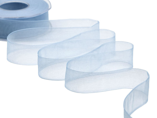 organza 25 mm azzurro baby