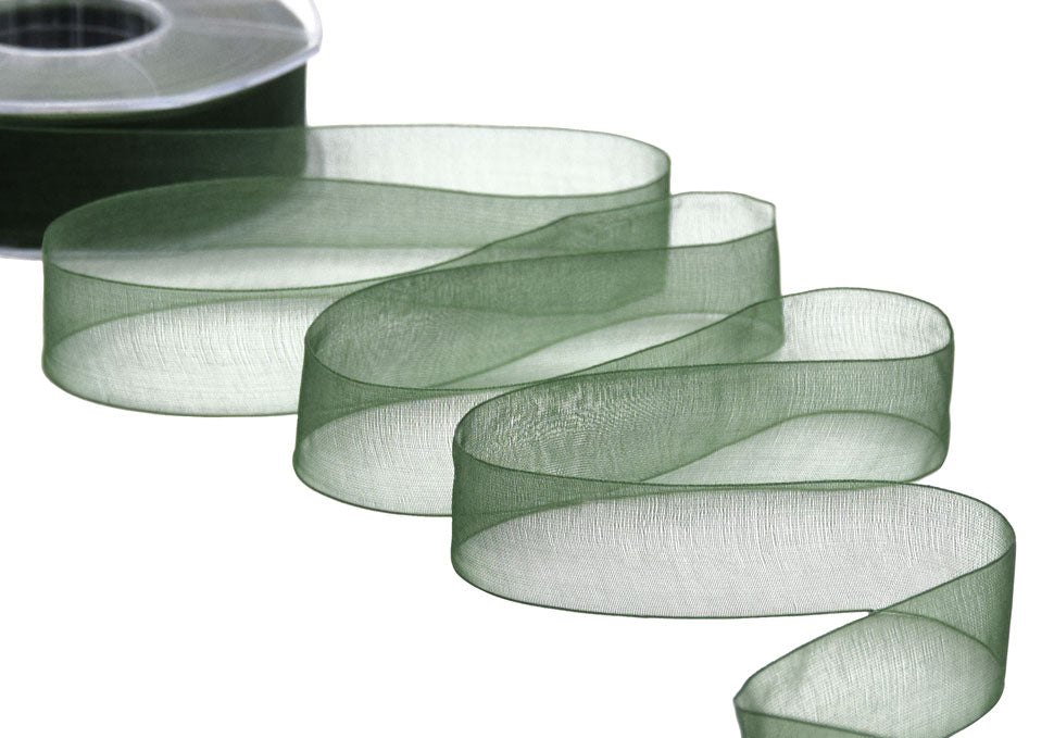 organza 25 mm verde inglese