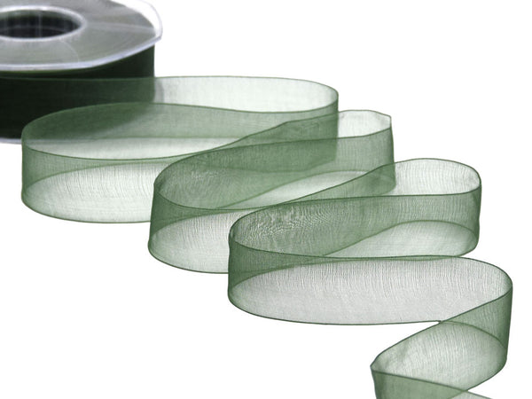 organza 25 mm verde inglese