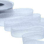 organza 25 mm grigio perla