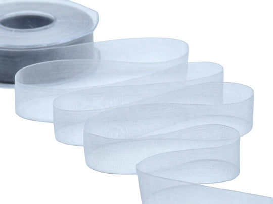organza 25 mm grigio perla