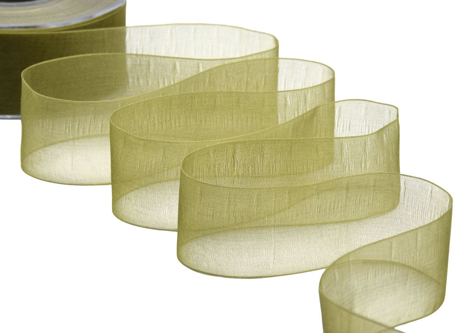 organza 40 mm verde muschio