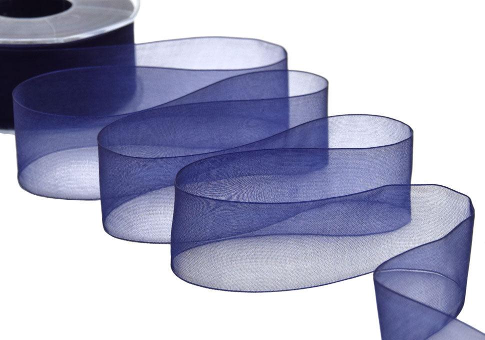 organza 40 mm blu scuro