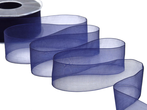 organza 40 mm blu scuro