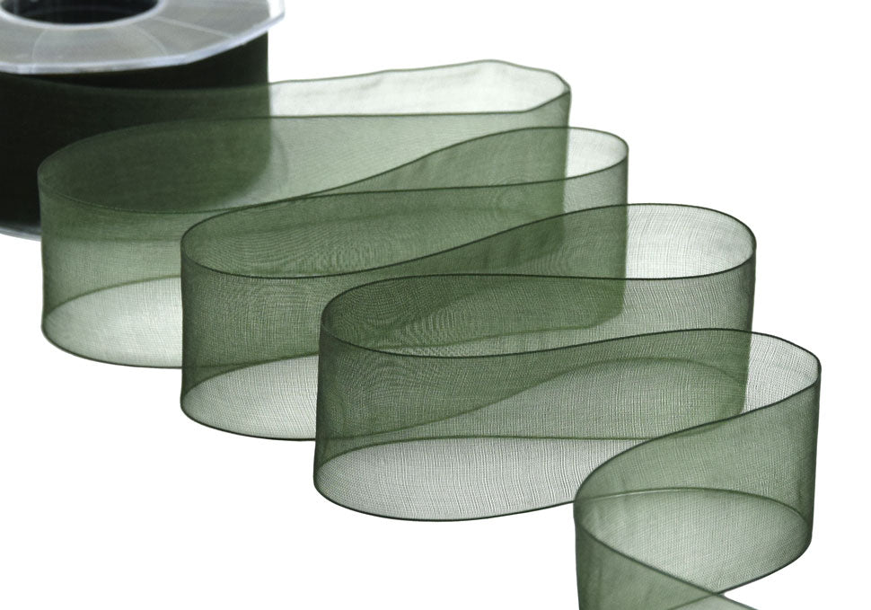 organza 40 mm verde inglese