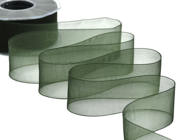 organza 40 mm verde inglese