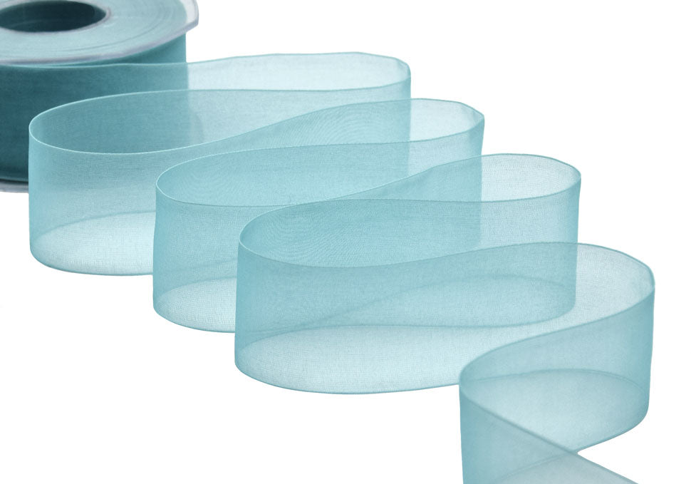 organza 40 mm verde acqua marina