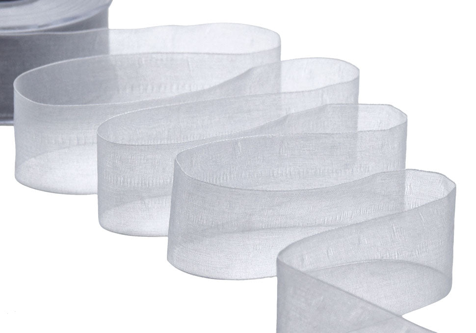 organza 40 mm grigio perla