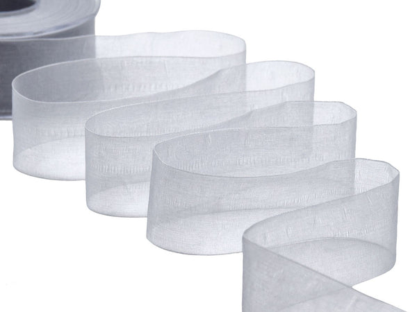 organza 40 mm grigio perla