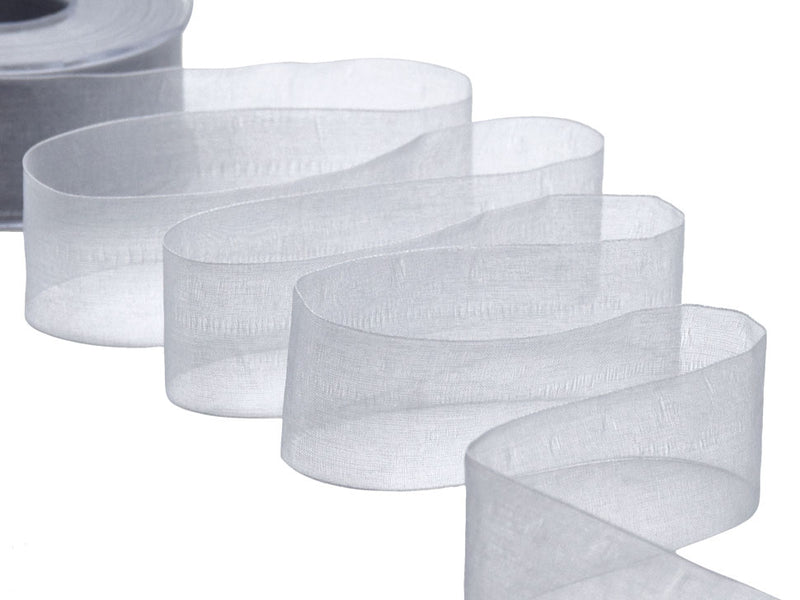 organza 40 mm grigio perla