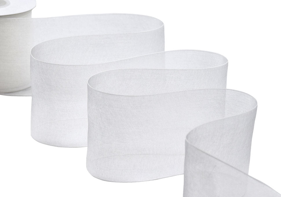organza 70 mm bianco ottico