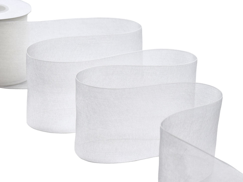 organza 70 mm bianco ottico