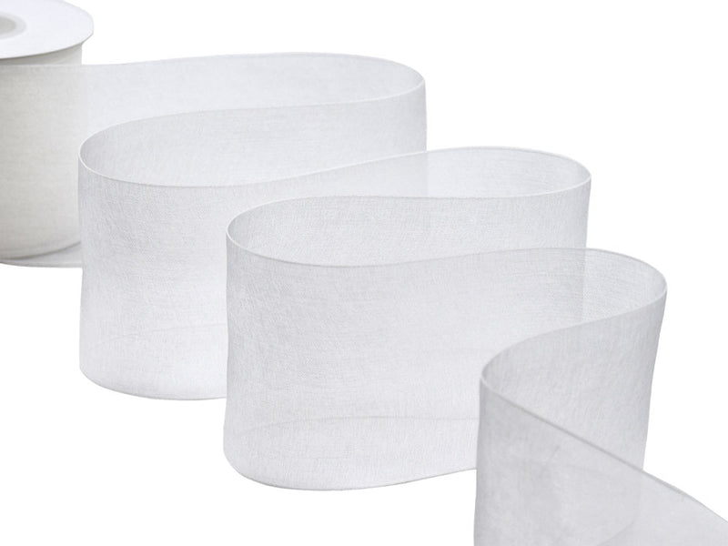 organza 70 mm bianco ottico