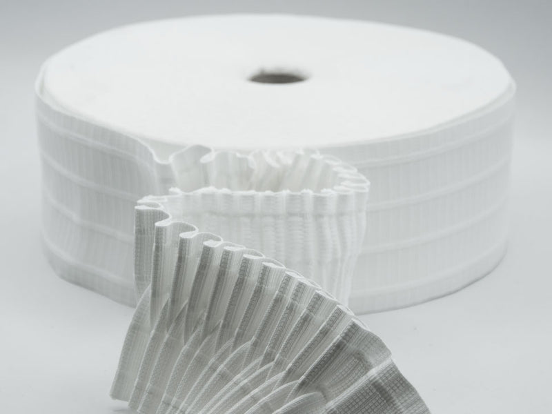Fettuccia Velcrata Per Tende Con Pieghe Alternate 4 Corde 90mm