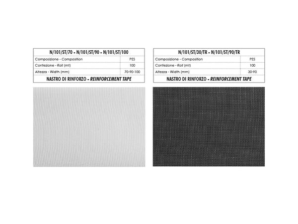 Transparent Curtain Tape Without Pockets 90mm