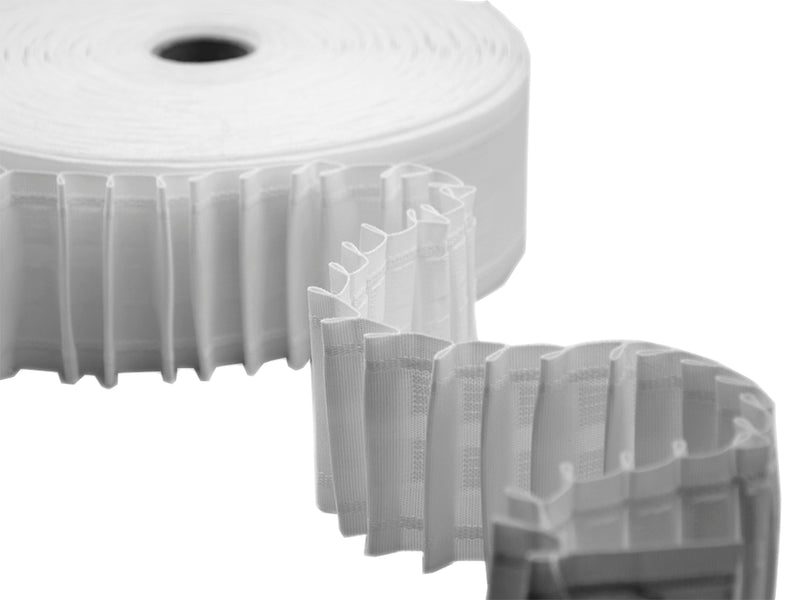 Curtain Tape 2 Pockets 2 Strings 65mm