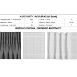 Ruban Fronceur Avec Vagues 2 Cordes Multi-poches 80mm