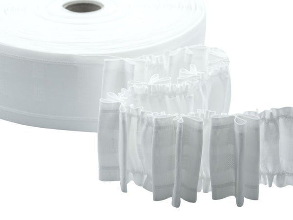 Curtain Tape With Three Folds 2 Pockets 2 Strings 65mm
