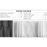 Ruban Fronceur Avec Trois Plis 2 Poches 4 Cordes 90mm