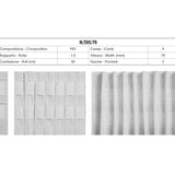 Ruban Fronceur Rapport 1:3 Avec 2 Poches et 3 Cordes 70mm