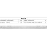 Sangle transparente pour rideaux A-Pack avec anneau mono-peau de 8 mm