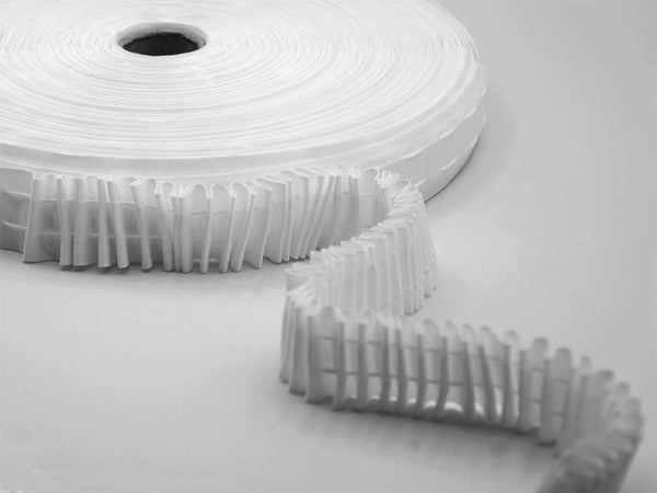 Fettuccia Arricciatende 1 Tasca 2 Corde 32mm con 60 Ganci
