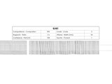 Fettuccia Arricciatende 1 Tasca 2 Corde 32mm con 60 Ganci