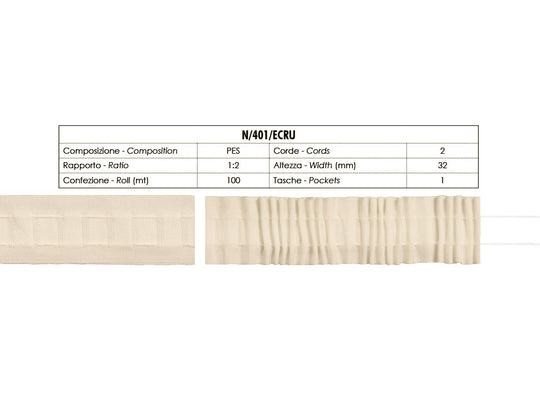 Tentes épaisses Beige de couleur naturelle 1 sac 2 cordes 32mm
