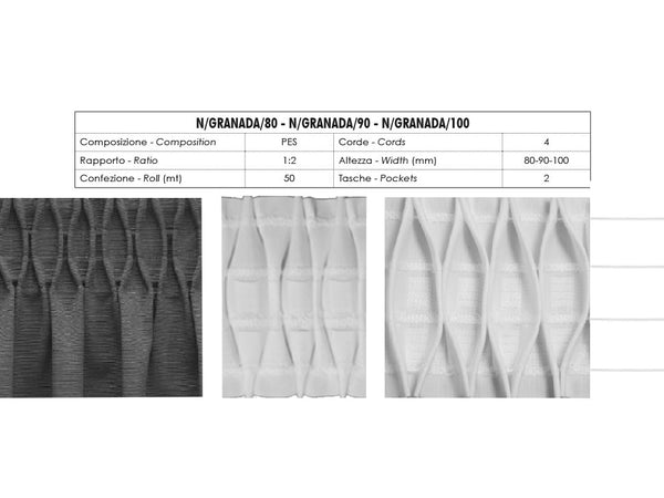 Honeycomb Curtain Tape With Pockets and Strings 100mm