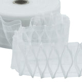 Ruban Fronceur Transparent en Nid d'Abeille 2 Poches 4 Cordes 80mm